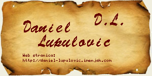 Daniel Lupulović vizit kartica